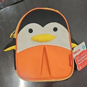 Skip Hop Penguin Lunch Bag - Black, White, Orange, Yellow